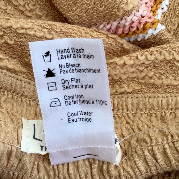 NWT LSPACE NORTH SHORE STRAPLESS TAN PINK CRM STRIPE JUMPSUIT POCKETS SIZE LARGE - Picture 11 of 11